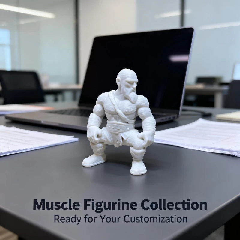 Funny Muscular Monk Figurine Creativity Decor Playful Zen Warrior Statue Home bookshelf Desktop Ornaments Decoration Prank Gifts Oasis Select