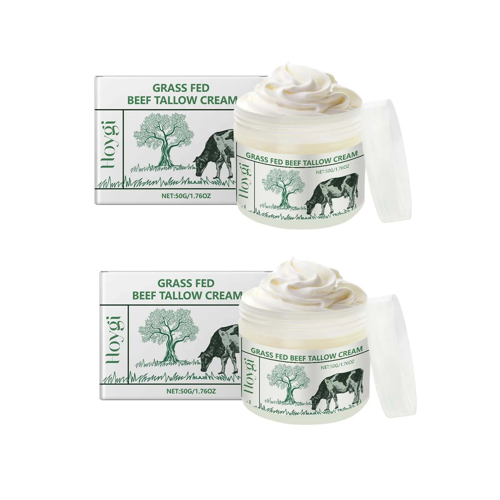 Hoygi Tallow Face & Body Cream – Moisturizing & Firming Tallow Body Cream Oasis Select 2Pcs