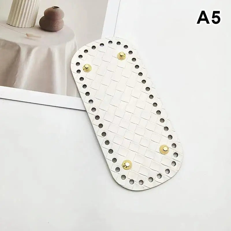 Woven Leather Bag Base 18x8cm | DIY Crochet Purse Bottom Leather Bag Base Oasis Select A5