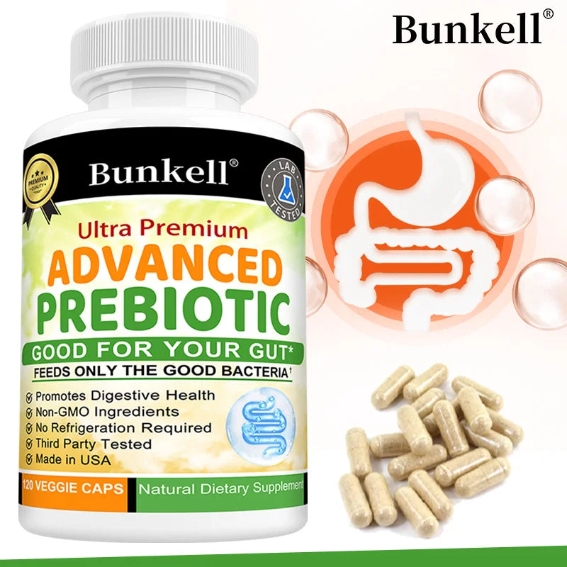 Bunkell Advanced Prebiotic Capsules – Gut & Immune Support Prebiotic Supplement Oasis Select