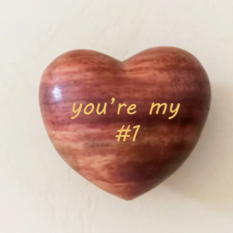 New Valentine's Day decoration pocket hug wooden heart token wooden love engraved gift Oasis Select you Are My 1 3 3 2cm