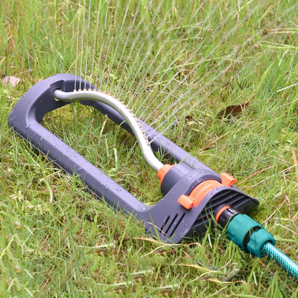 Automatic Oscillating Sprinkler 19 Hole Nozzles Swing Irrigation Sprinkler Water Sprayer for Cooling Lawn/Agriculture Irrigation Oasis Select