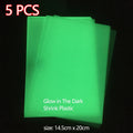 5Pcs Shrink Plastic Sheets Fun Thermal Heat Shrink Film Translucent Sheets Blank Shrink Art Film Paper For DIY 14.5x20cm Oasis Select noctilucent