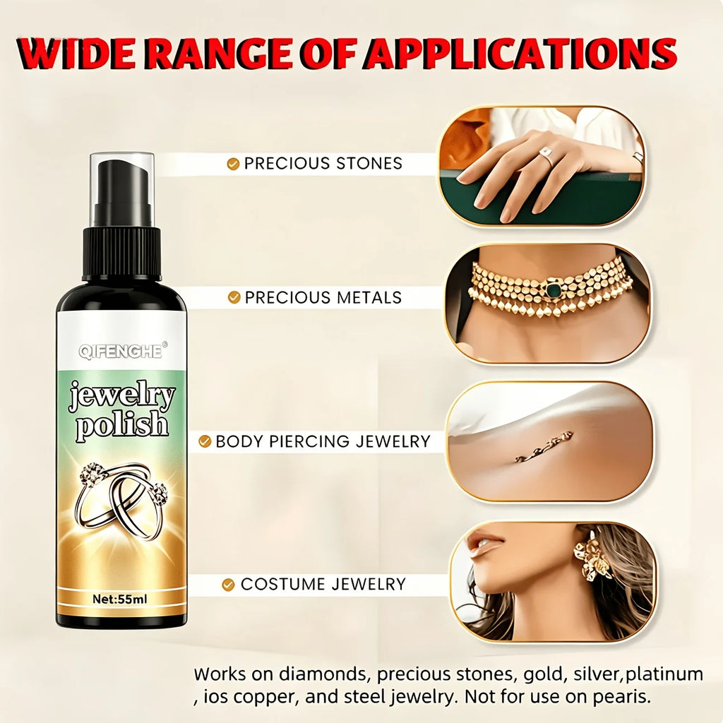 Advanced Jewelry Polishing Spray Tarnish & Oxidation Remover - Quick Brilliance Restoration Brightener for Long-lasting Luster Oasis Select