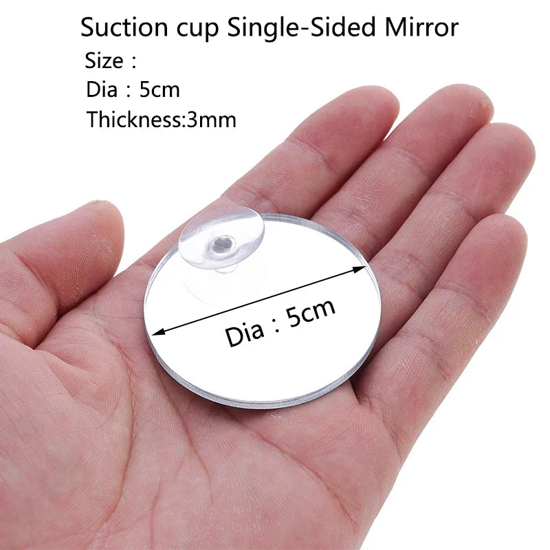 Aquarium Betta Mirror Fish Tank Floating Round Mirror for Fish Betta Flowerhorn Cichlid Training Oasis Select 5cm Sucker Mirror