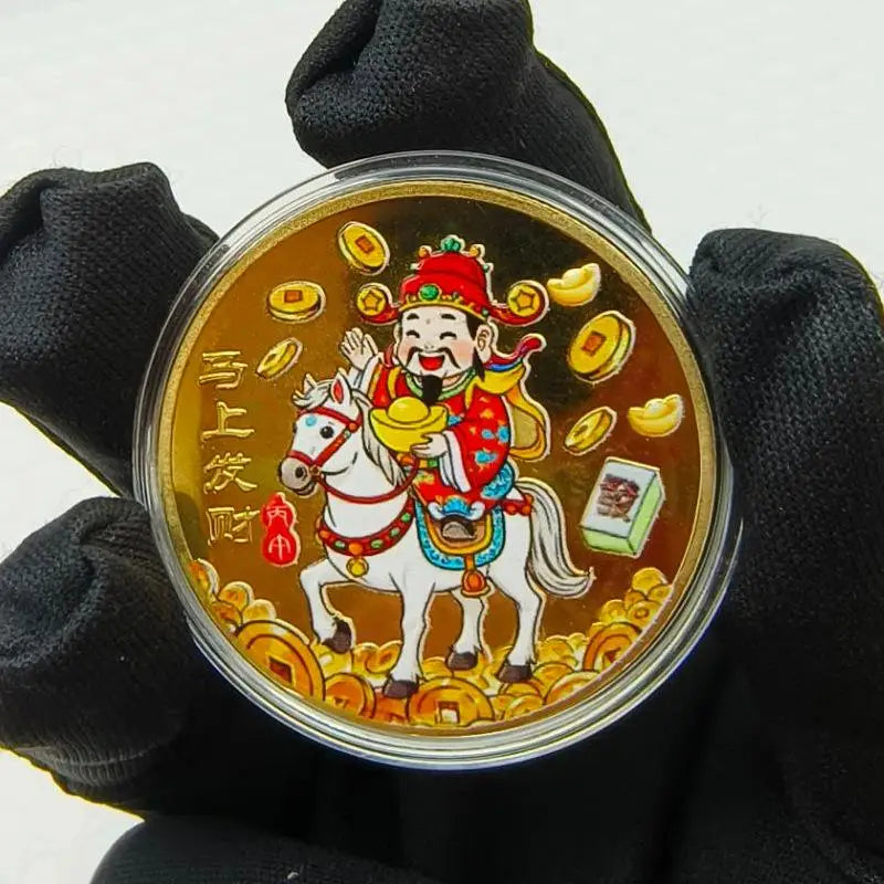 2026 Year Of The Horse Lucky Souvenir Coin Collectible Decoration Metal Crafts 40mm Zodiac Horse Commemorative Medal Event Gift Oasis Select A1