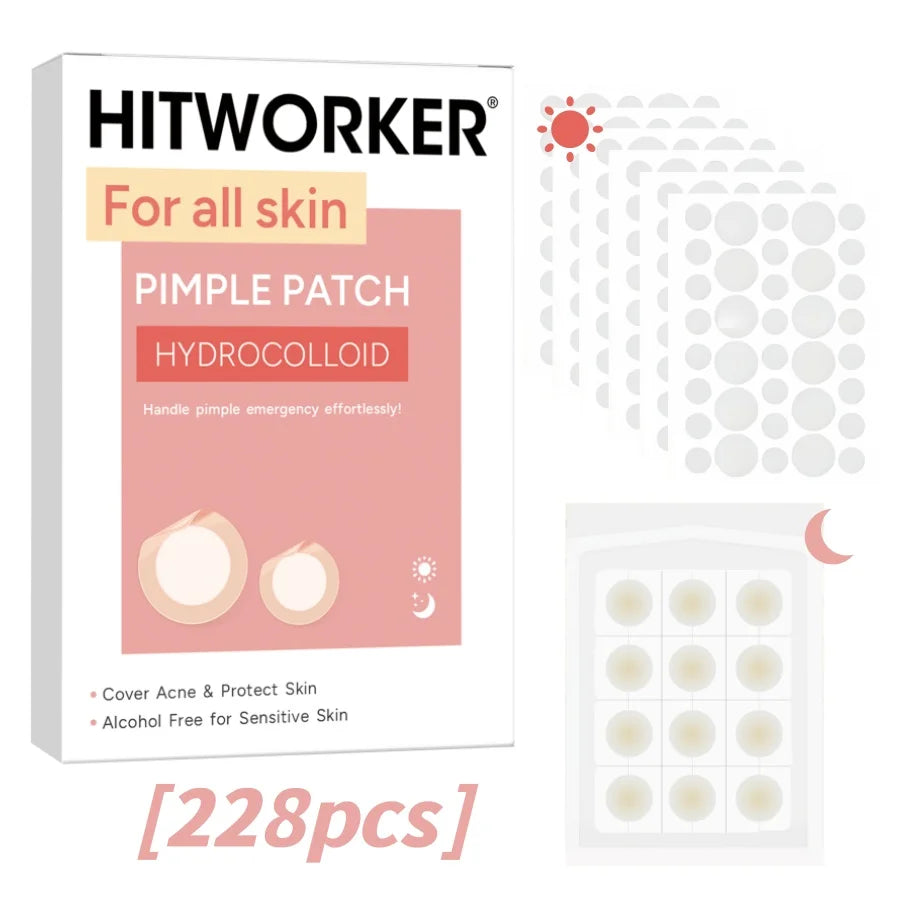 228/372pcs acne patches. Suitable for all kinds of light skin color, 24-hour protection, invisible coverage, non irritating, tea Oasis Select 228patche