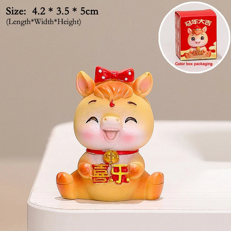 2026 Year of The Horse Table Decoration Charming Pony Accessory Lucky New Year Gift and Cute Car Decor DIY Craft Oasis Select A5