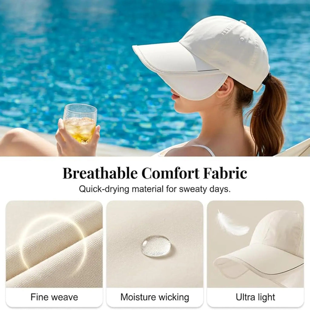 Sun Visor Hat Breathable Adjustable Wide Brim Bucket Caps Outdoor Beach Fisherman Hat Sunscreen Protection Cap UV Protection Oasis Select
