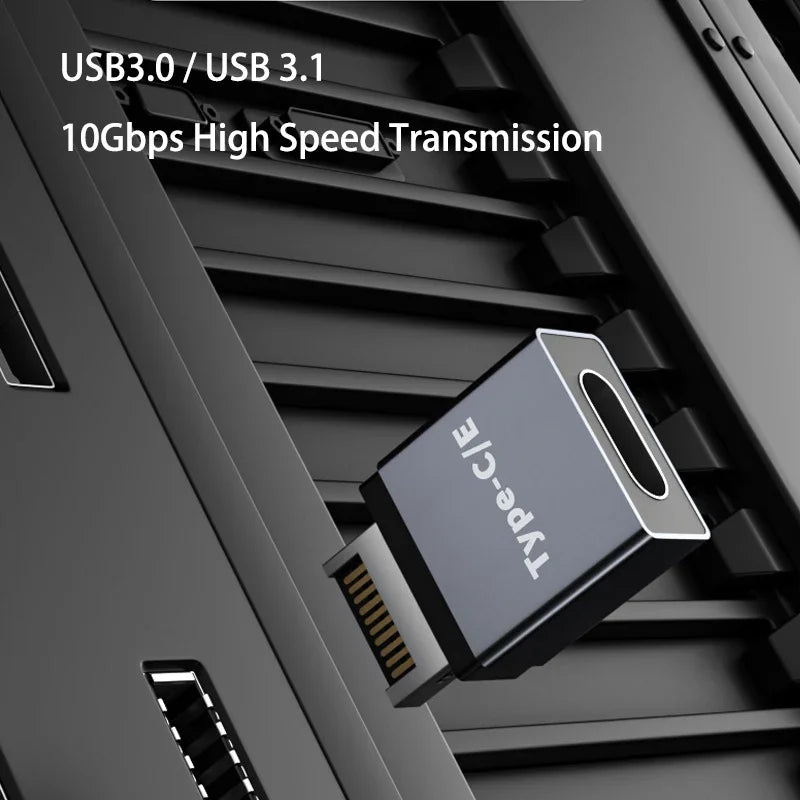 USB 3.1 Type E to USB-C Front Panel Header Adapter – 10Gbps USB Header Adapter Oasis Select