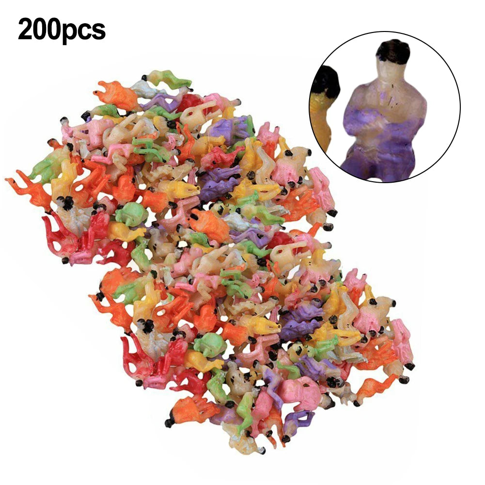 200pcs Seated Painted Model People Figures Railway Sitting Passengers 1:100 Painted Figures HO TT Scale Standing People Assorted Oasis Select Default Title
