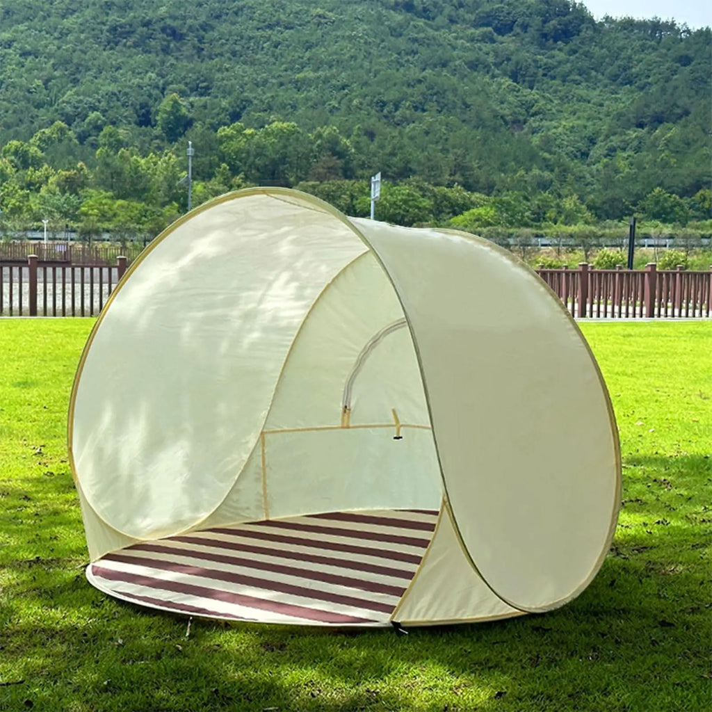 Outdoor Portable Camping One Click Open 3-4 People Tent Large Space Sunshade Beach Sun Shelter Tent Garden Beach Tent Reusable Oasis Select
