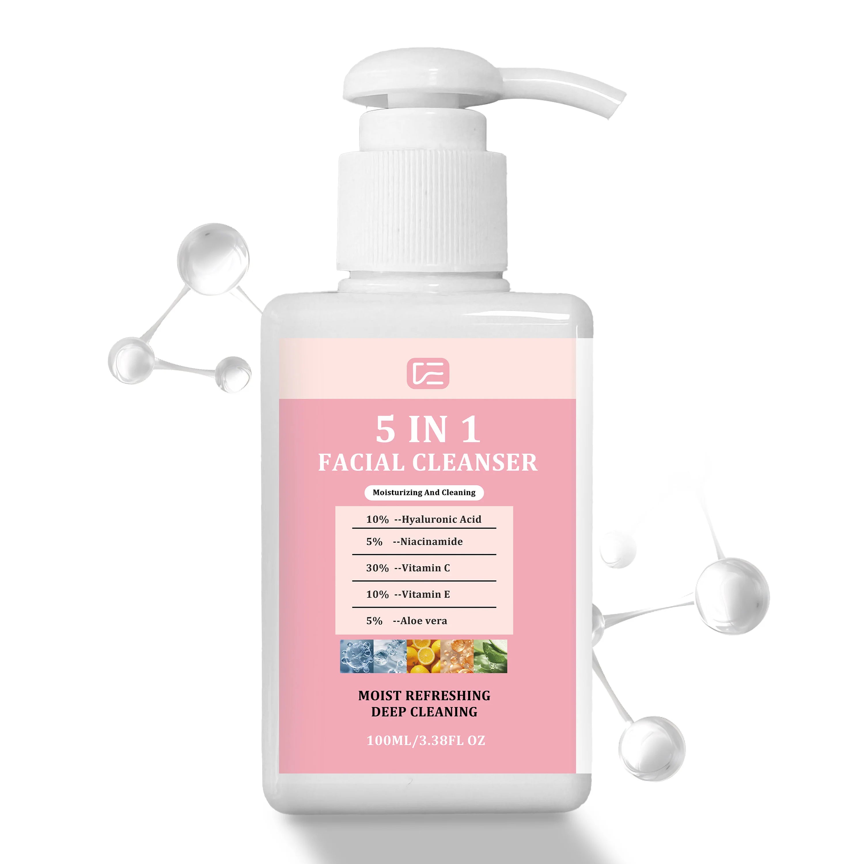 veérenae 5-in-1 Facial Cleanser – Face, Lip & Eye Makeup Remover