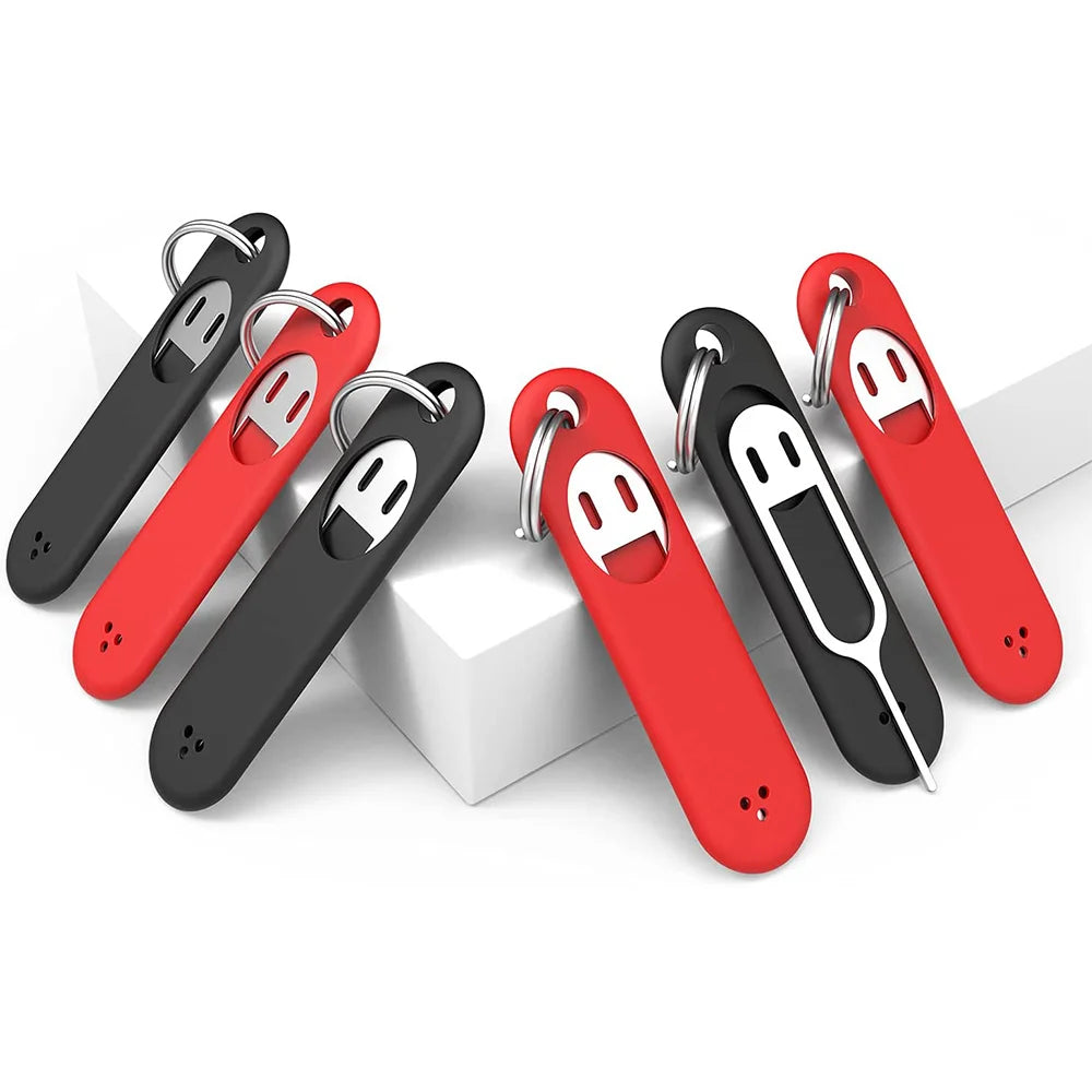 LIKE WISH 6Pcs SIM Card Removal Tool-Sim Card Tray Pin Eject Removal Tool Needle Opener Ejector,With Removable Key Chain Oasis Select