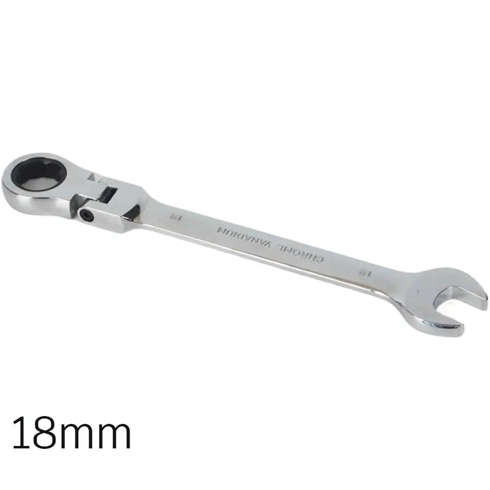 8–18mm Flexible Head Ratchet Wrench | 72-Tooth Vanadium Steel