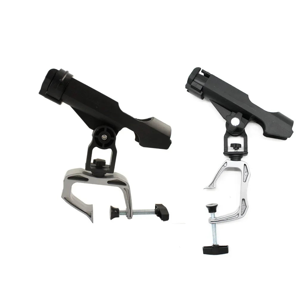 Fishing Boat Rods Holder 360 Degree Rotation Adjustable Power Lock Fishing Rod Racks Folding Holder with Large Clamp Opening Oasis Select