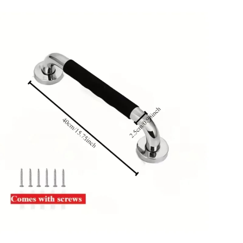 Premium Stainless Steel Shower Grab Bar Set - Anti-Slip,Durable Safety Handle for Seniors & Handicap-Easy Install,Fits Bathtubs Oasis Select 1 Set-40cm