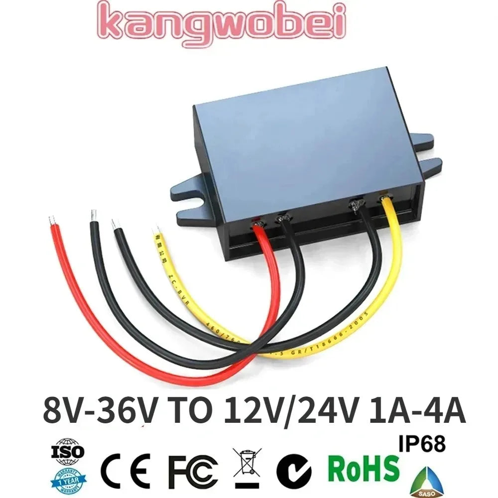 8-36V to 12V 24V Voltage Stabilizer Step-down/up Car Boat Power Supply Buck Boost DC Converter Voltage Regulator 12V 3A 30V Oasis Select