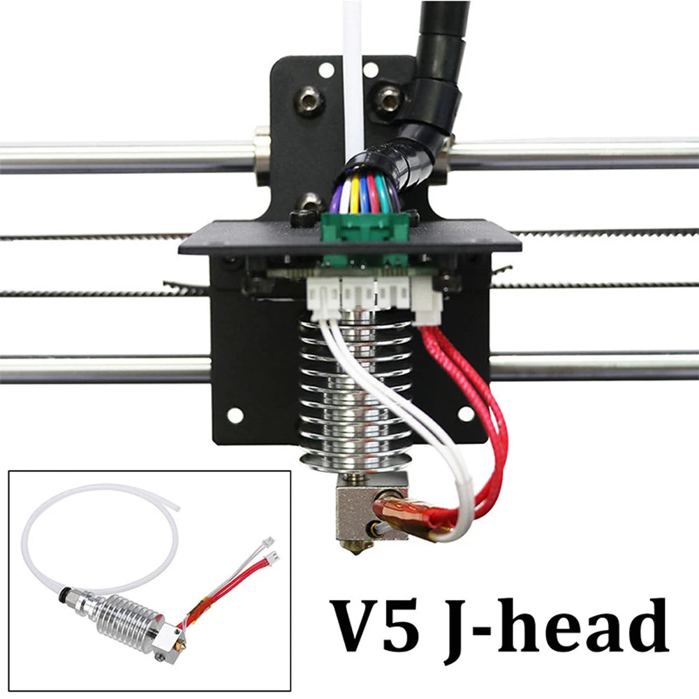 V5 J-head Printer Hotend Long Distance Head Extruder with Hotend Heat Sink 3D Printer Head for Anycubic I3 Mega Oasis Select