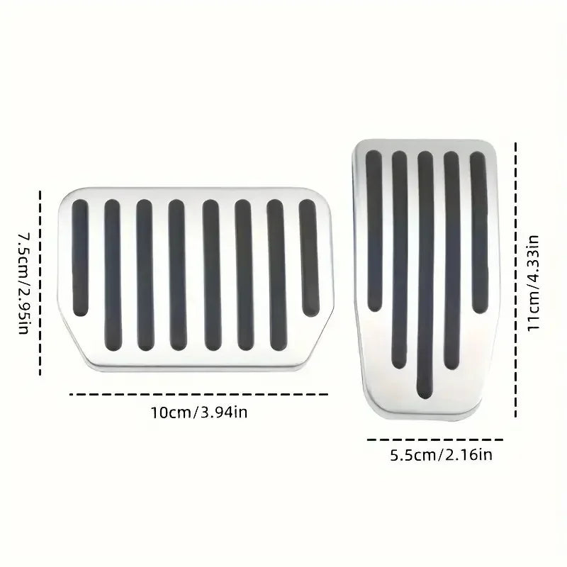 Futhope Car Foot Pedal Pads Covers For Tesla Model 3 Y Highland 2021-2024 Litchi grain anti Slip Accelerator Brake Rest Pedal Oasis Select