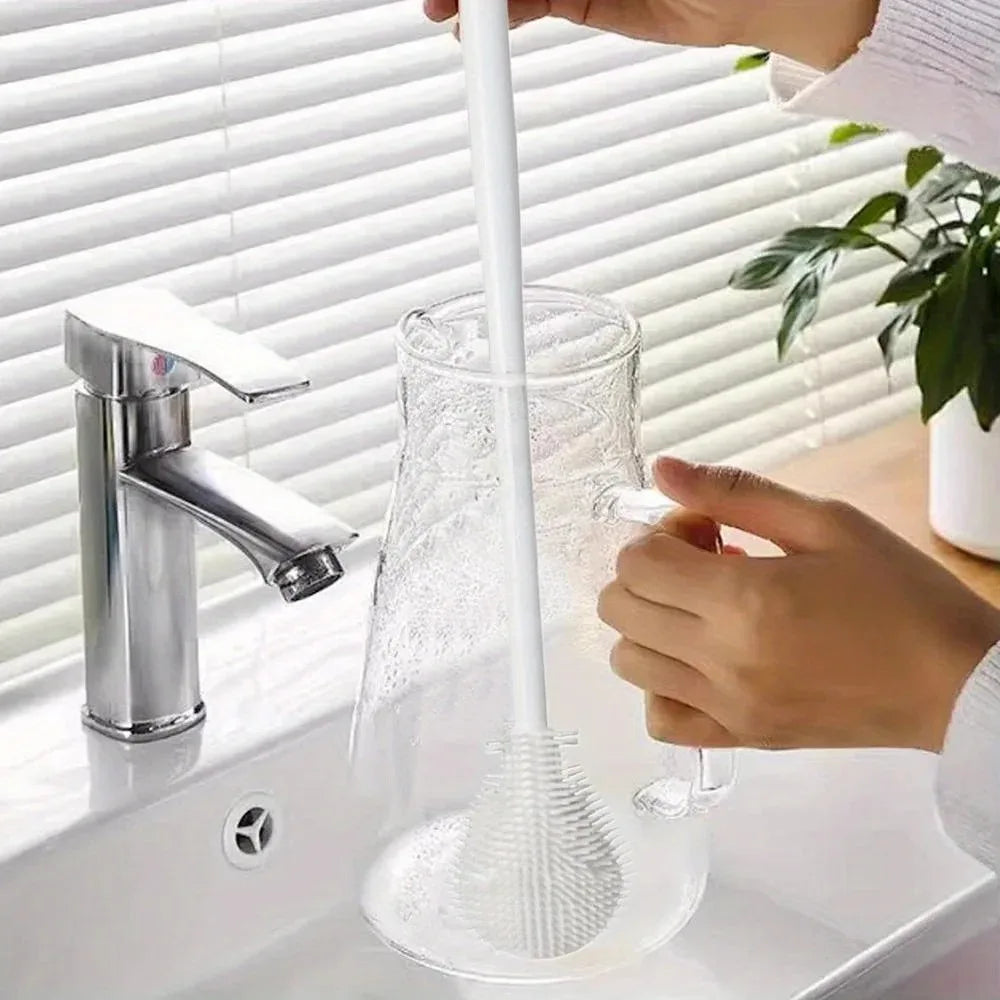 Long Handle Silicone Bottle Brush – Cup & Narrow Neck Cleaner