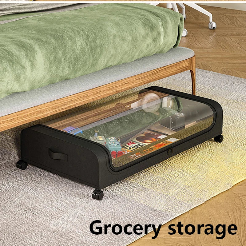 Underground Storage Boxes Bedroom Sliding Containing Box Large Clear Dust-proof Storage Bin Clothing Organizer with Lid Boxes Oasis Select