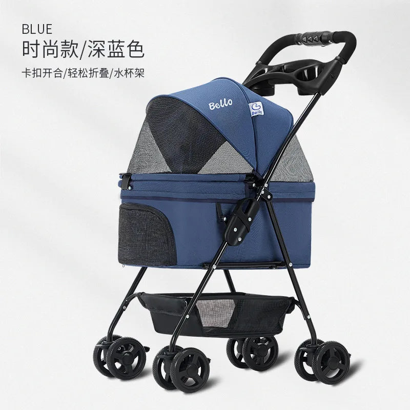 Bello SP02 manufacturer sells pet carts for foreign trade, lightweight foldable pet carts for dog outings Oasis Select