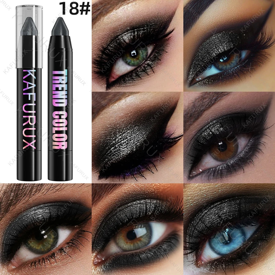 KAFURUX Metallic Glitter Eyeshadow Pencil – Waterproof Shimmer