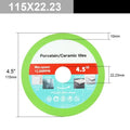 1Pcs 100 115 125mm Glass Cutting Disc Diamond Marble Saw Jade Crystal Wine Bottles Grinding Cutting Grinding Disc Tool Wholesale Oasis Select 115mm
