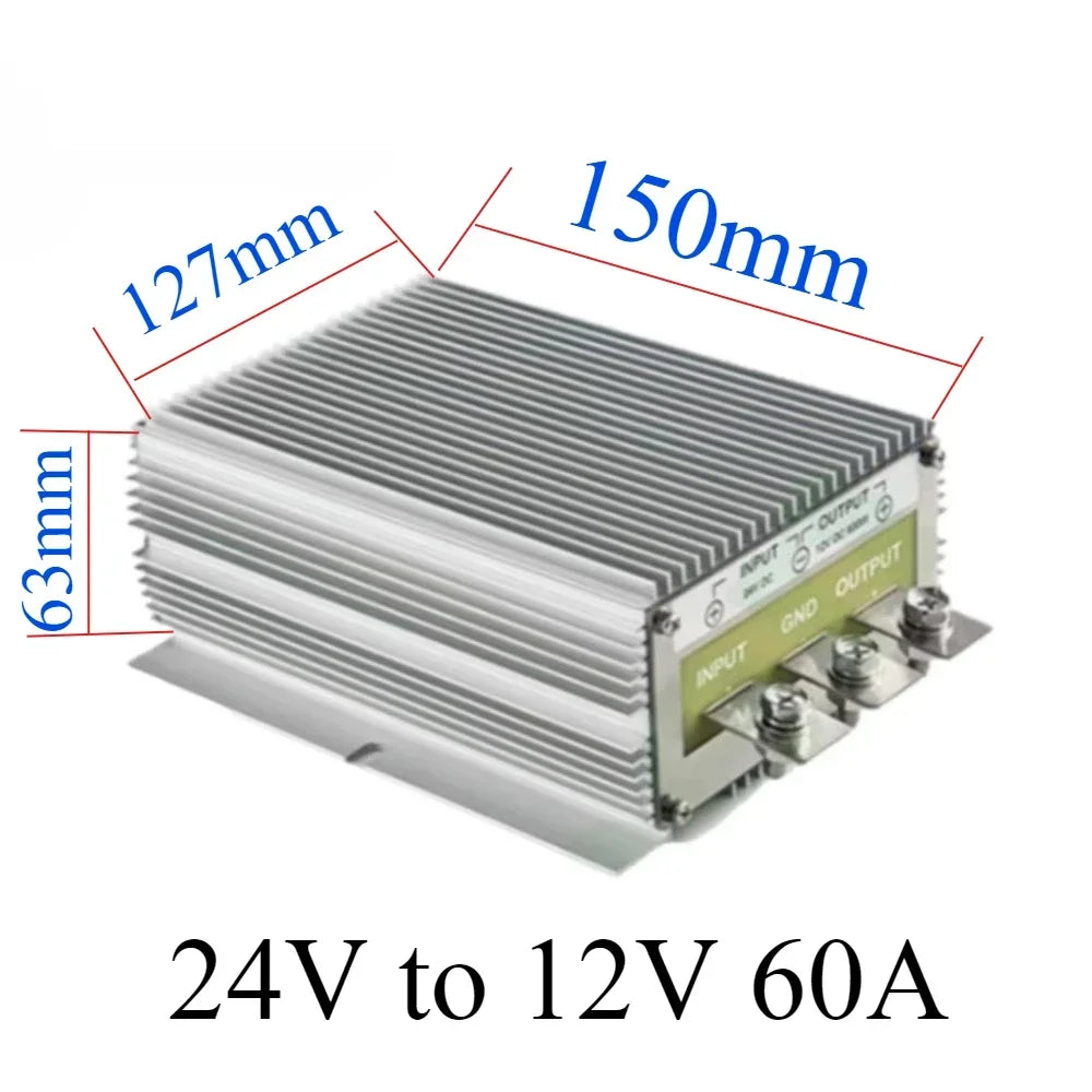 24V to 12V 60A-3A 24 Volt to 12 Volt Buck Voltage Regulator Step Down Power Converter DC DC Converter Buck Module for Cars Solar Oasis Select 24V to 12V 60A DC24V DC12V