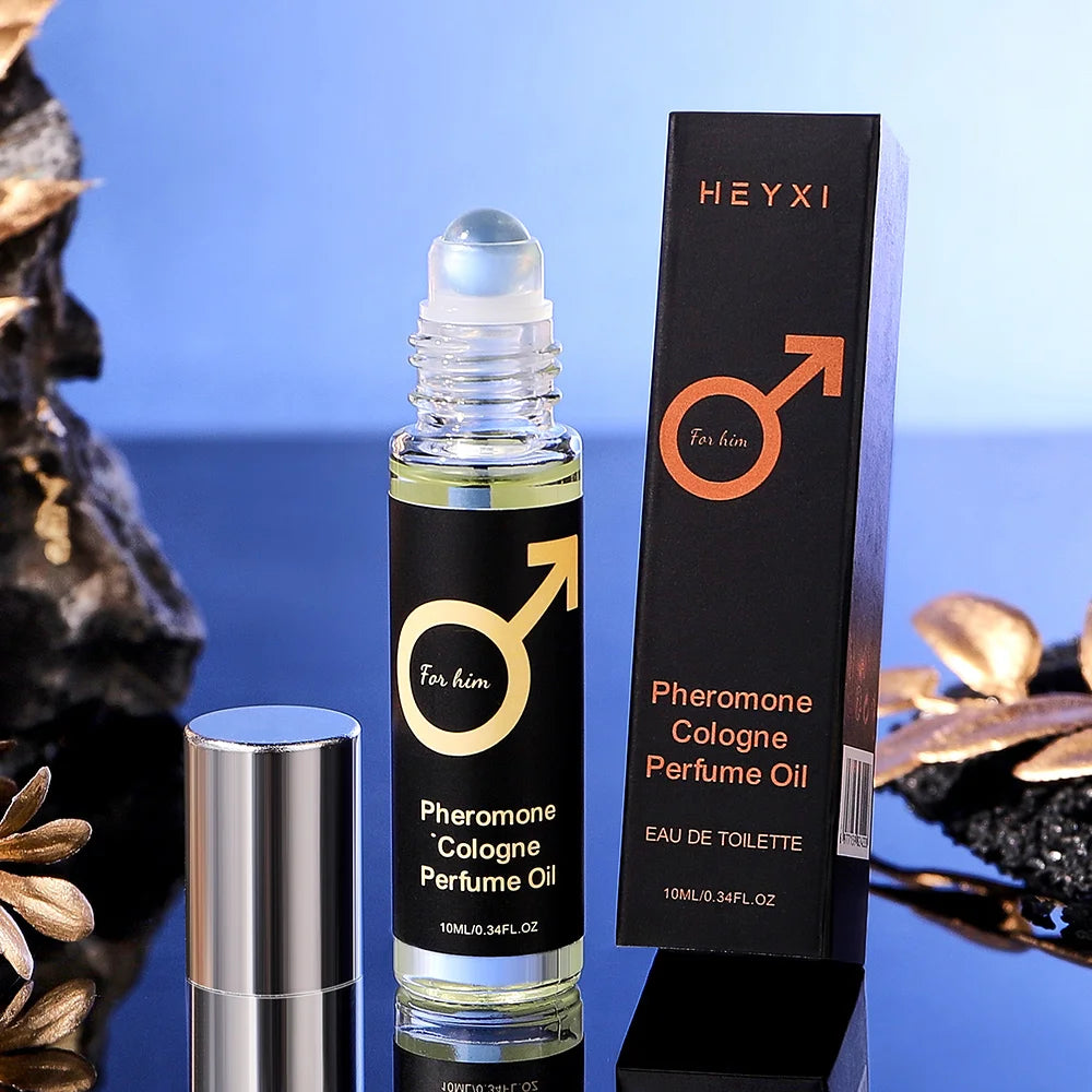 HEYXI Pheromone Cologne Perfume Oil for Men – 10ml Roll-On Men's Roll-On Cologne Oasis Select black