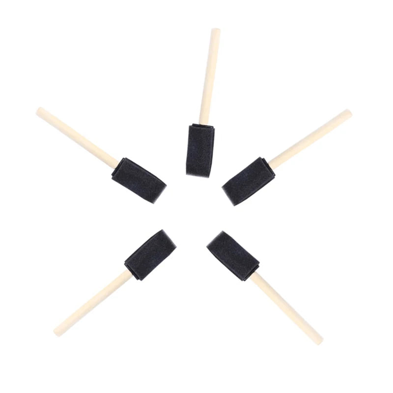 5PCS Foam Paint Brushes, Reusable Sponge Brushes with Wood Handles for Painting, Staining,Sponge Brushes for Varnishes Oasis Select