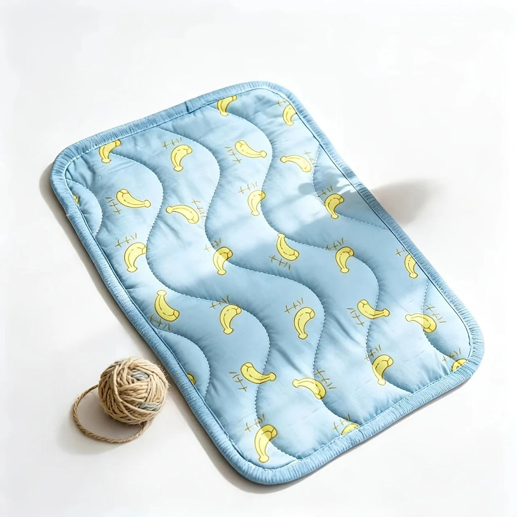 Pet Ice Mat Dog Cooling Mat Summer Cat Cooling Pad Summer Cooling Anti-Slip Bite-Resistant Oasis Select Blue M-62x50cm