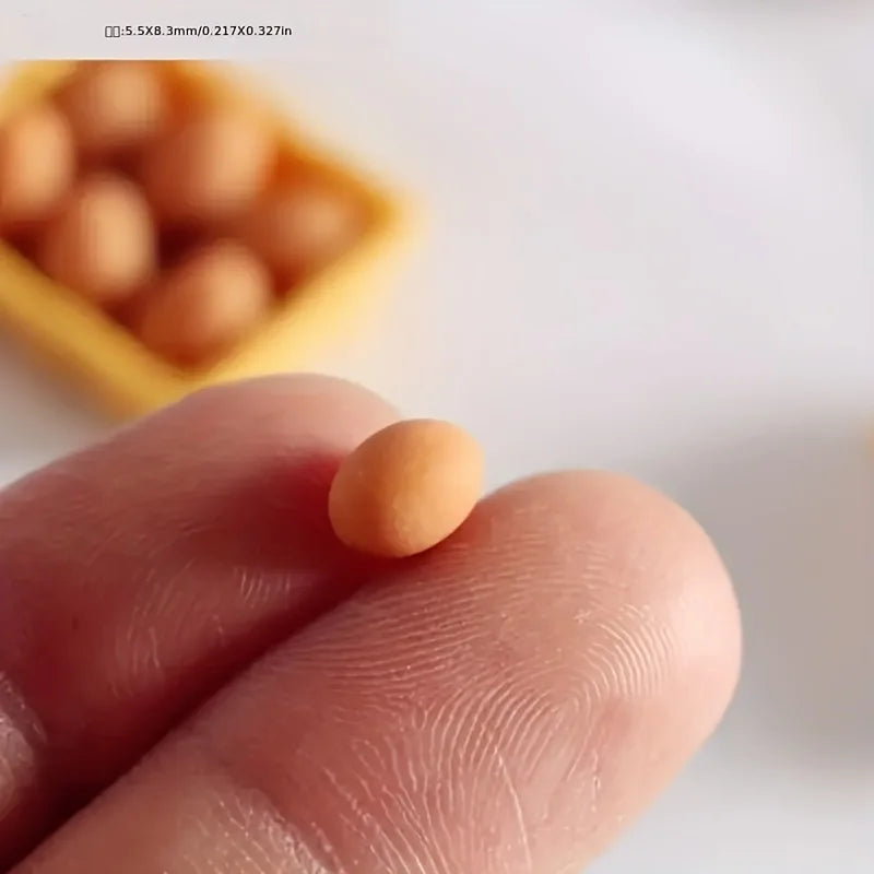 Miniature egg carton simulation decoration 1:12 dollhouse kitchen accessories shooting scene props, decorative ornaments Oasis Select