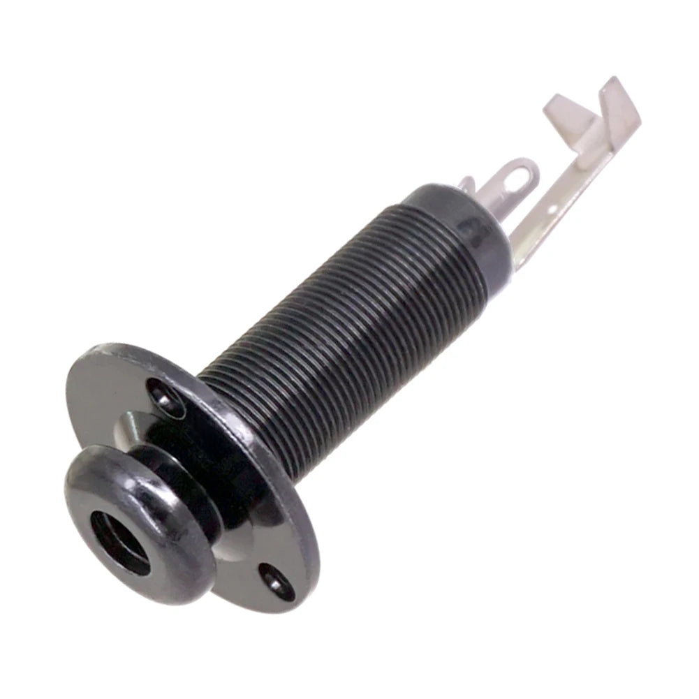 Acoustic Electric Guitar Stereo End Pin Jacks Socket Plug 6.35mm 1/4Inch Pickup Output Jack Plug Socket Guitar Parts Oasis Select Black