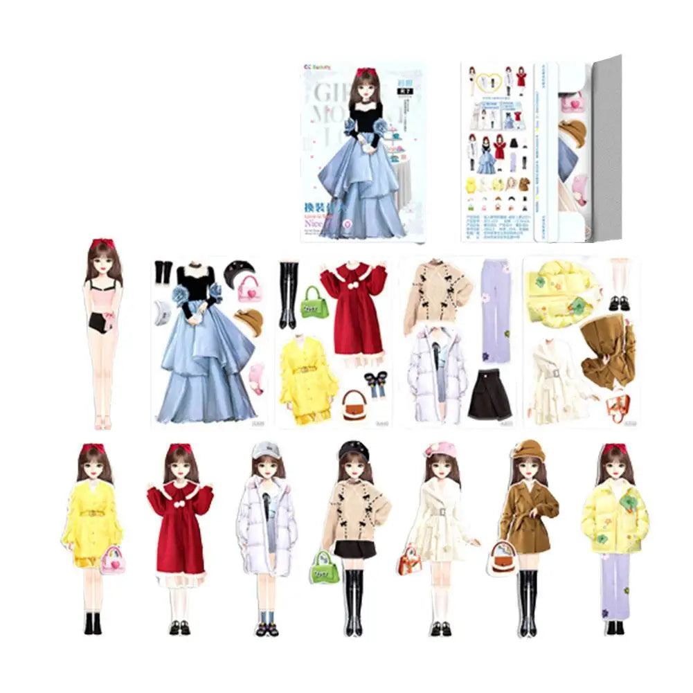 Magnetic Princess Dress Up Doll Set – DIY Sticker Toy for Kids