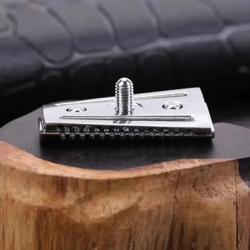 YAQI Men's Double-Edged Slant Safety Razor Head Replacement Aggressive Chrome Color Accessory Oasis Select