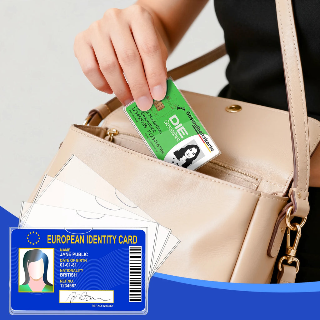 Social Security Card Protective Case, Ultra-Clear Durable 20Mil Storage Sleeve for EHIC/Credit Card/EU Driver's License/ID Card Oasis Select