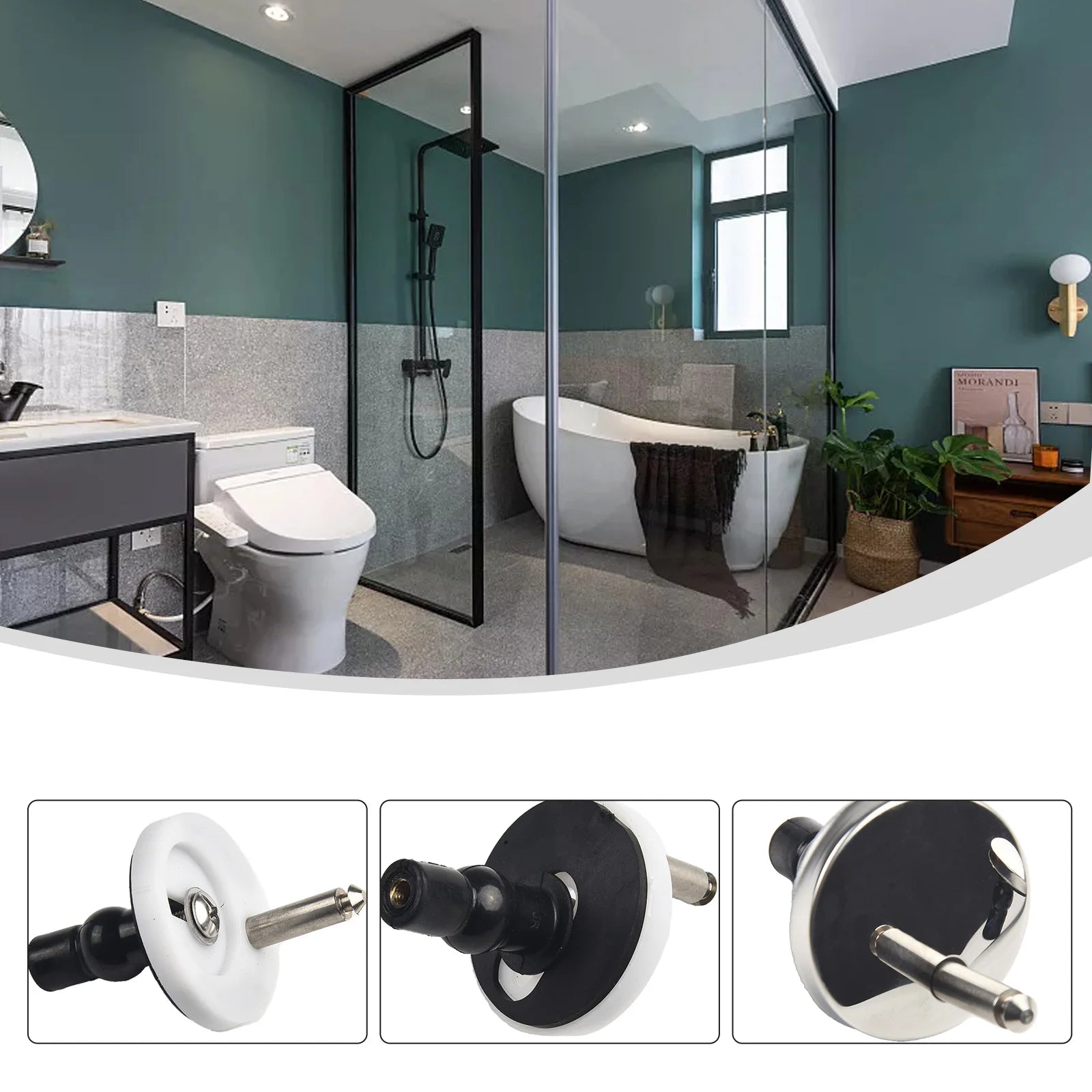 2pcs Toilet Seats Top Fix Hinge Home Hardware Toilet Seat Hinges Soft Release Quick Fit Replacement Toilet Cover Accessories Oasis Select