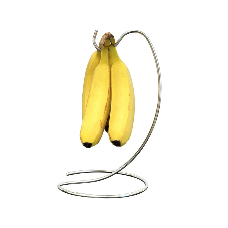 Banana Holder Stand Keep Banana Fresh Modern Rack Hanger Tree Stand Hook for Kitchen Countertop Cute Kitchen Gadget Oasis Select Stainless steel hang