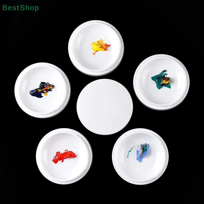 5-Layer Faux Ceramic Paint Palette with Lid | Mixing Dish Set