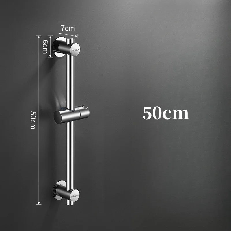 Shower Slide Bars Extension Hand Shower Head Rail Slide Holder Wall Mounted Adjustable Sliding Bar Bathroom Accessories Oasis Select 50cm