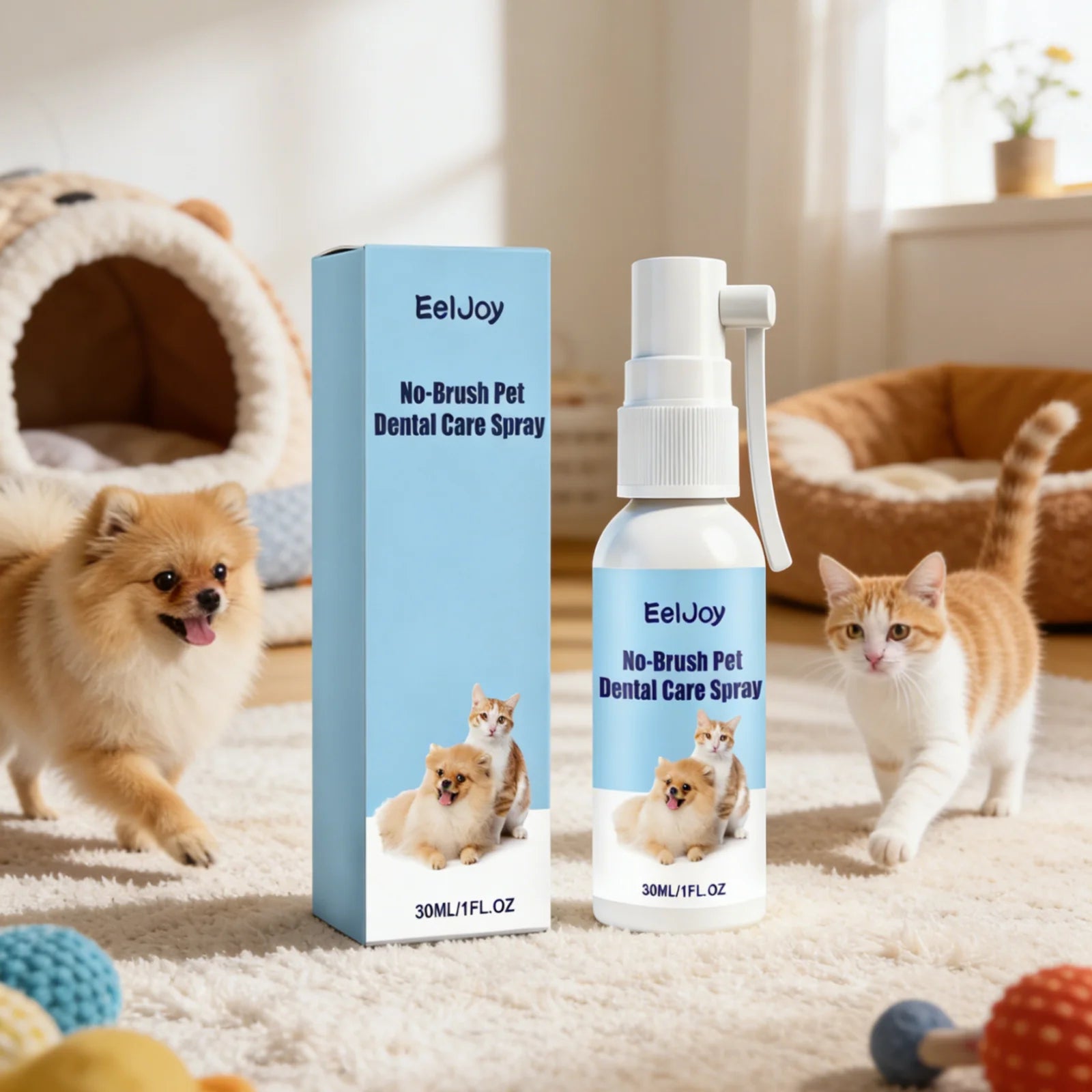 EelJoy No-Brush Pet Dental Spray for Dogs & Cats – 30ml Pet Dental Spray Oasis Select