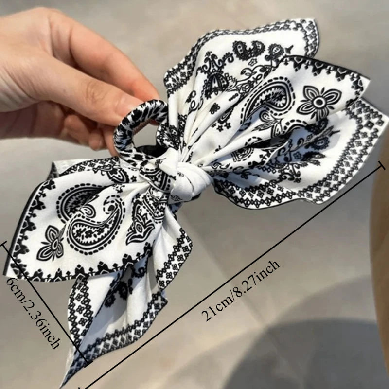1pc New Double-Sided Cashew Flower Love Grabbing Clip Butterfly Knot Hair Clip Summer Vacation Shark Clip Fashion Oasis Select 1Pc Double Sided Bow