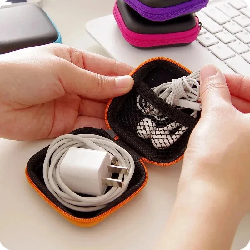 1/3Pcs Zipper Storage Bag For Wired Earphone Data Cable Mini Portable Small Square Bag For AirPods Key Money Bag Protector Case Oasis Select