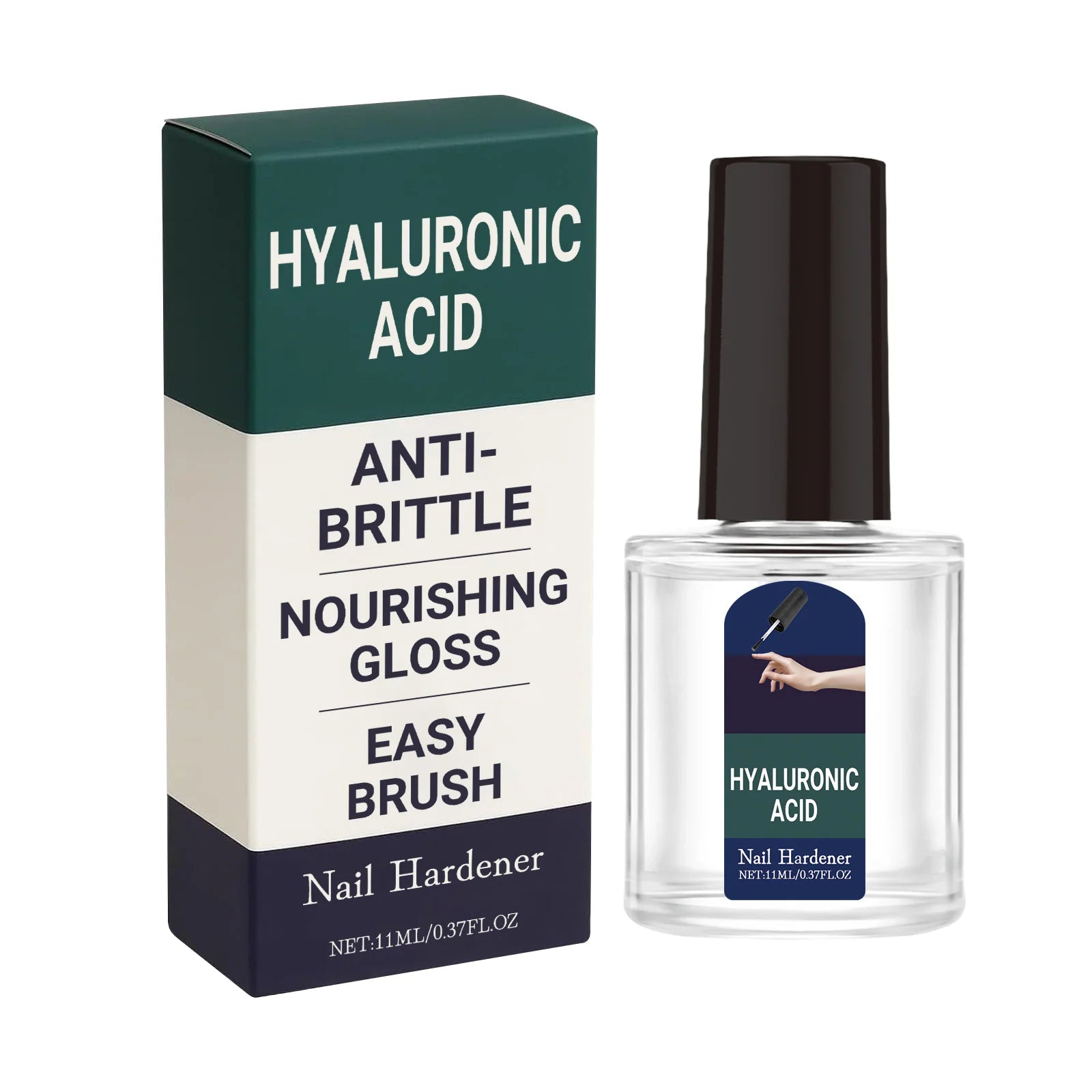 Plant-Based Nail Hardener Drops – Hyaluronic Acid & Jojoba Nail Treatment Drops Oasis Select 11ml Boxed