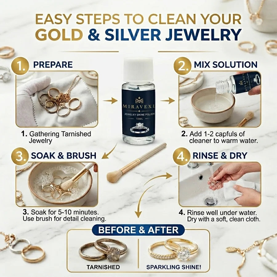 Gold Silver Jewelry Cleaner Polishing Liquid Tarnish Remover Brightening Solution Restore Shine Anti-Tarnish Care Tool For Watch Oasis Select