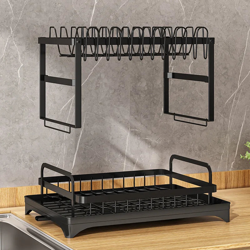 Kitchen Bowl Rack Drain Rack Household Shelf Multifunctional Dishes Storage Box Cupboard Oasis Select