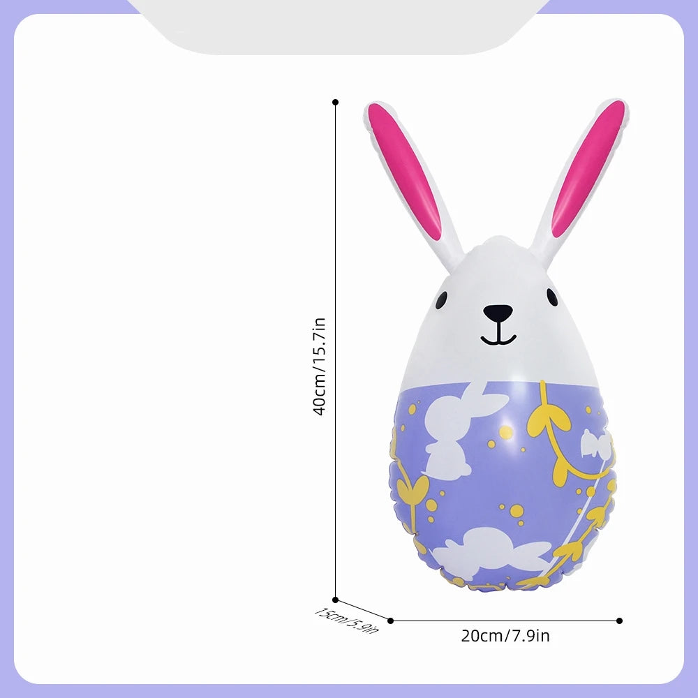 Inflatable Colorful Rabbit Egg Christmas Easter Toys Home Garden Decorations Accessories for Festival Party Outdoor Sport Toy Oasis Select Purple