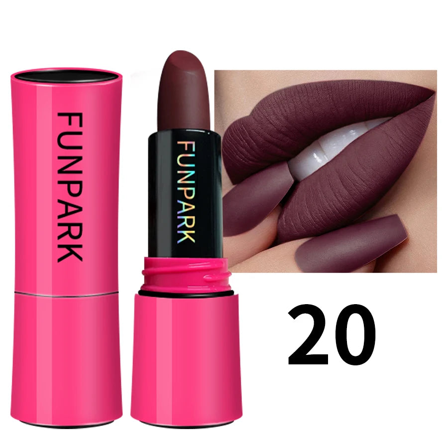 KAFURUX 25-Color Matte Lipstick – Waterproof Long-Lasting